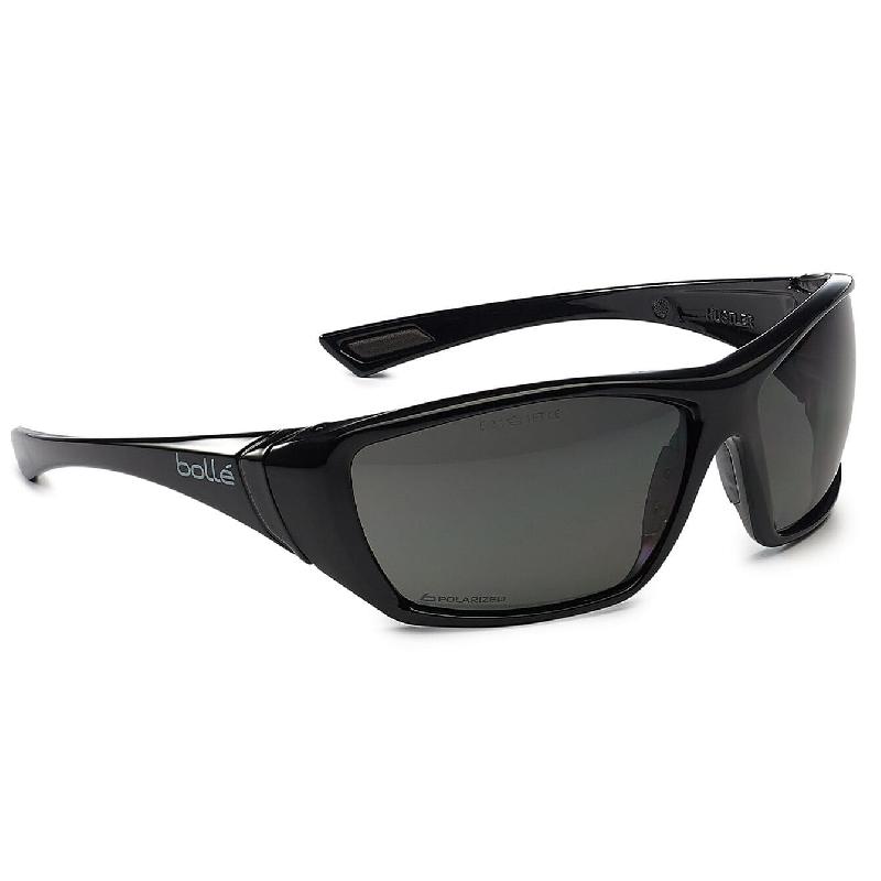 Lunette de protection extérieur Hustler - Bolle Safety - Monture souple et verres fumés avec traitement platinum lite_0