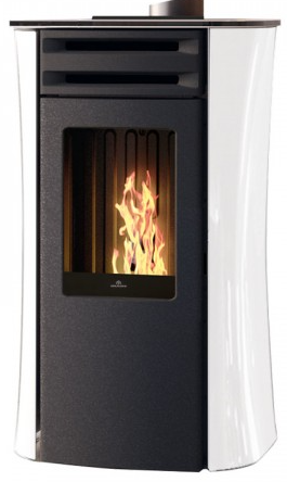 Poele a granules edilkamin dania air tight c - verre blanc_0