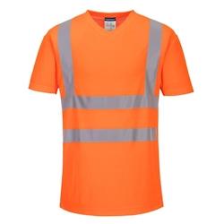 Portwest - Tee-shirt col en V avec empiècements latéraux en maille aérée Orange Taille 3XL - XXXL 5036108361564_0