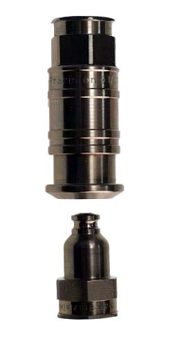 Raccord droit en ligne de sécurité Ball Face Clean-Break - BF-005 - acier inox, température -10°C à +200°C, pression jusqu'à 64 bar_0