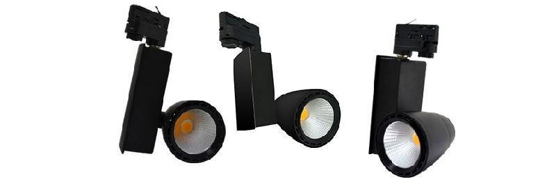 SPOT LED SUR RAIL 30 WATT NOIR 3000°K IP54 230V