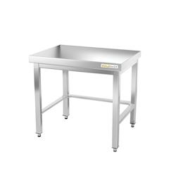 Table de travail en inox soubassement 700 x 600 mm avec renfort PREMIUM / GOLDINOX - gris inox 3701770804627_0