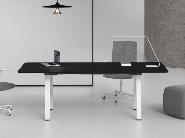 Table de réunion Gradia Plus XS - petit espace moderne et design - dimensions L180/200 x P80/100 cm_0