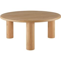 TecTake GmbH tectake Table basse SISSI ronde avec pieds en bois massif  Chêne clair - 405953 - marron Bois manufacturé 405953_0