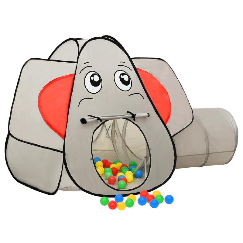 TENTE DE JEU POUR ENFANTS ÉLÉPHANT 174 X 86 X 101 CM GRIS 02_0005155_0