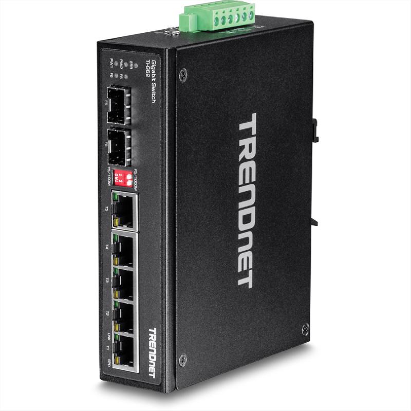 TRENDnet TI-G62 Switch Rail DIN Gigabit industriel renforcé à 6 ports_0