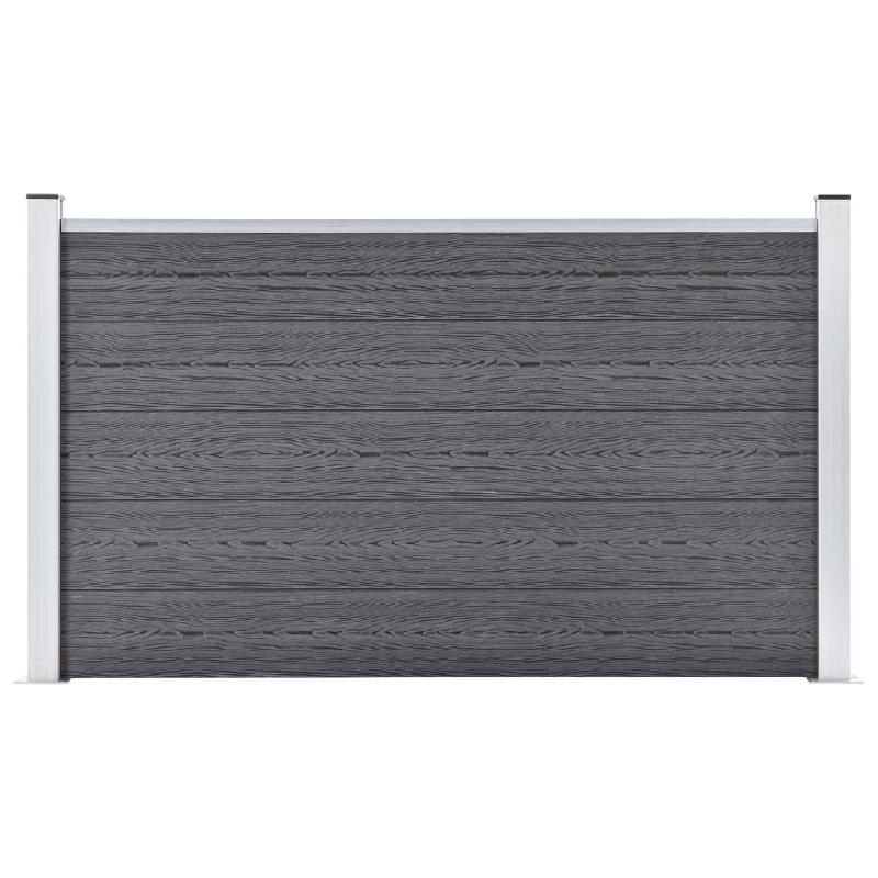 Vidaxl clôture de jardin wpc 180x105 cm gris 49073_0