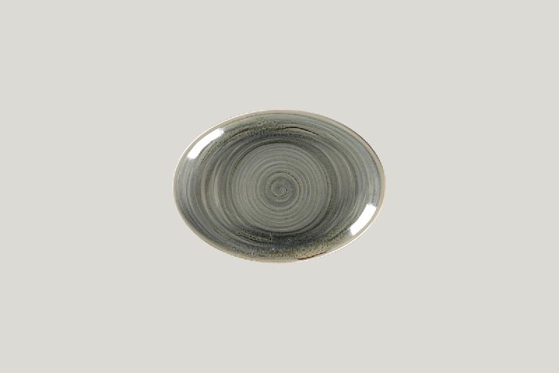PLAT OVALE GRIS PORCELAINE 21 CM RAKSTONE SPOT