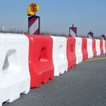 20136 - Séparateur de voies lestable 750 mm - virages - bloque l'accès chaussée - polyéthylène haute densité - rouge ou blanc_0