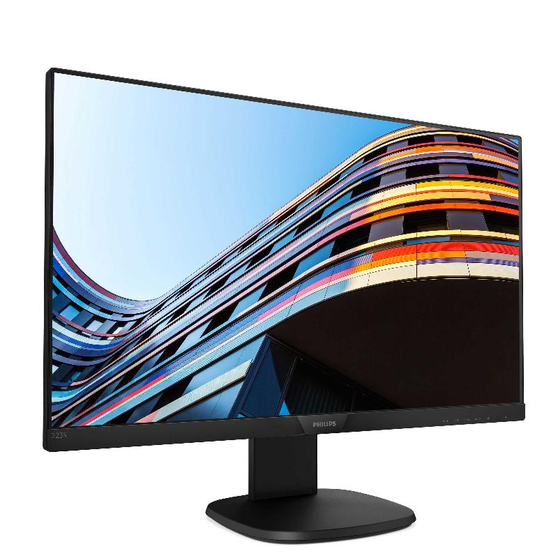 PHILIPS Moniteur LCD SoftBlue 223S7EJMB/00 - Écran 21.5'' Full HD IPS, réglable en hauteur, sans cadre_0