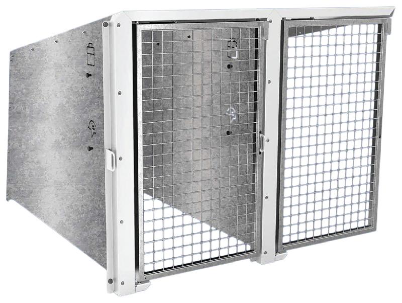 ABRI VÉLOS BERLIN COMPLÉMENTAIRE 2 PLACES PORTES GALVA - BLANC 9010 - MANUTAN COLLECTIVITÉS