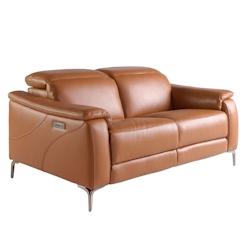 AC ANGEL CERDA Angel Cerdá Canapé relax 2 places en cuir marron 6180C 154 x 160 x 101 - marron fourrure 8435631029106_0