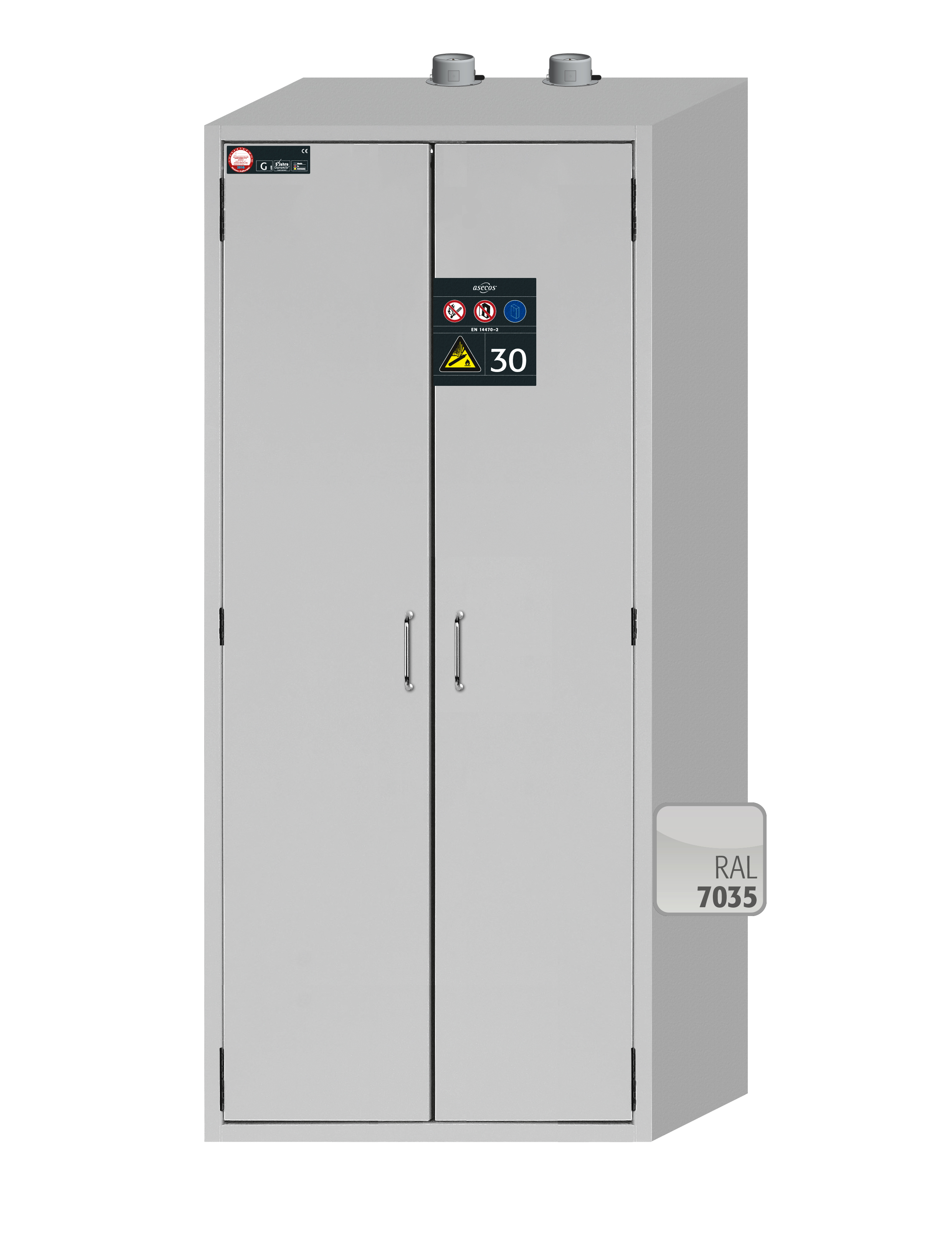 Armoire de stockage intérieure pour bouteilles de gaz G-CLASSIC-30 - Modèle G30.205.090 - Réf 30673-001-30674 - Conforme NF EN 14470-2_0