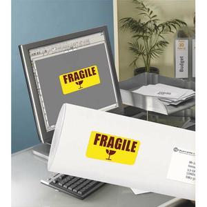 Avery boîte de 480 etiquettes de couleur enlevable jaune 63.5x33.9mm l6035-20_0
