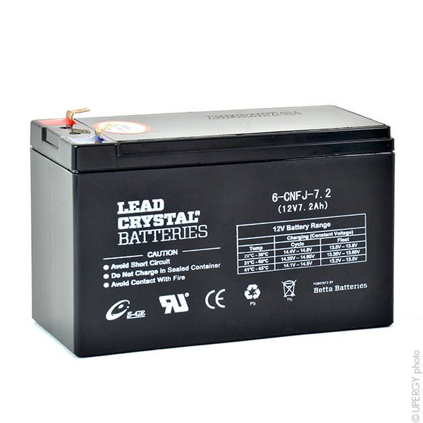 Batterie étanche Lead Crystal 6-CNFJ-7.2 - 12V 7.2Ah - Faston 6.3mm - NX_0