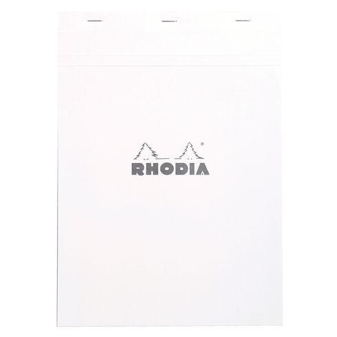 LOT DE 5 - BLOC DE BUREAU PREMIUM RHODIA 21 X 29,7 CM AGRAFÉ BLANC N°18 - 5 X 5 - 80 FEUILLES