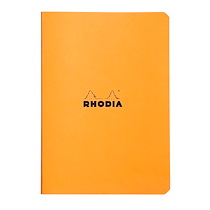 CAHIER PIQUÉ O&B RHODIA CLASSIC 14,8X21 CM 96 PAGES PETITS CARREAUX 5X5 NON DÉTACHABLES 80G - ASSORTIS - LOT DE 10