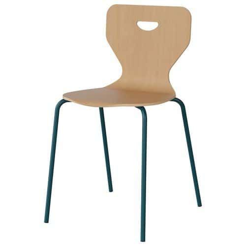 CHAISE MALIBU 4P - T7 - COQUE HÊTRE / ACIER BLEU 5025 - MANUTAN EXPERT