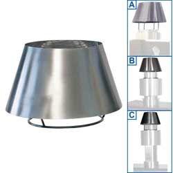 Chapeau de cheminée inox - CCX/ST - pour tous modèles, professionnel avec rendement inégalé_0