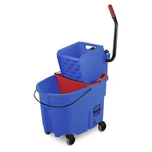CHARIOT DE LAVAGE DUO + PRESSE SEULE + SEAUX RUBBERMAID
