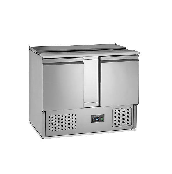 Comptoir réfrigéré pour saladette 2 portes ouvert 270 litres inox 304 - SA1045_0