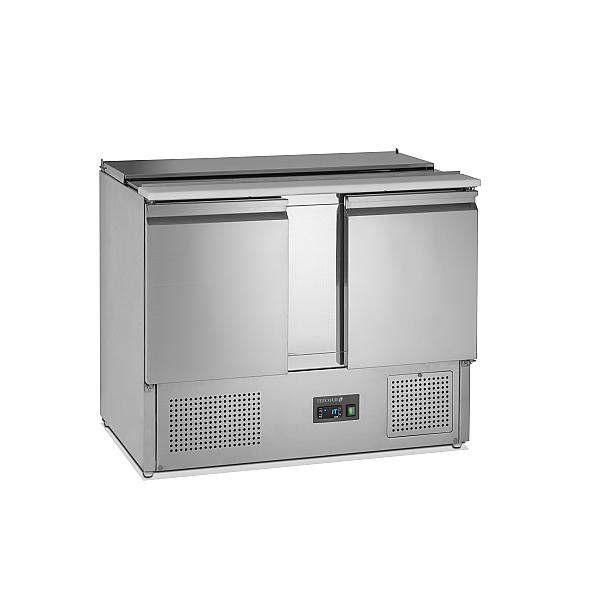 Comptoir pour saladette 2 portes ouvert pour bacs 270 litres inox 304 - SA1045_0