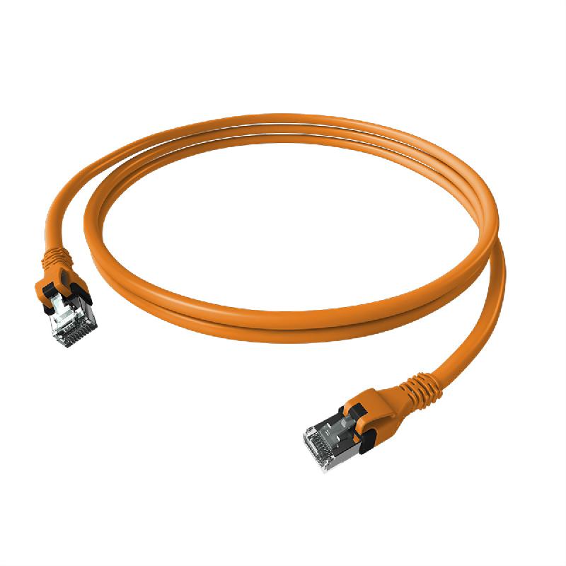 Cordon EasyLan DualBoot PushPull IP20, Cat.6A (Classe EA), S/FTP, orange, 2 m_0