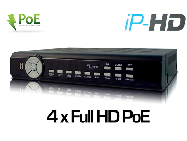 Enregistreur ip 4 voies poe 100ips en full hd onvif_0