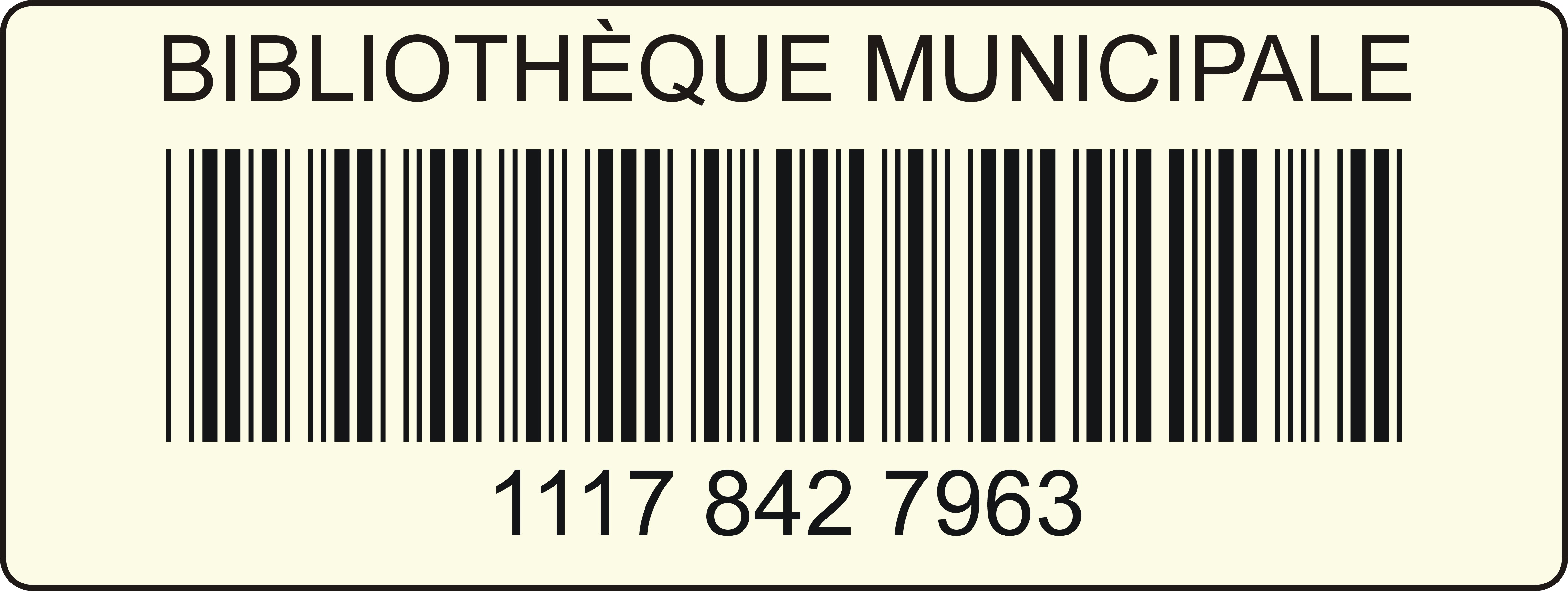 Etiquette codes à barres pour bibliotheque_0