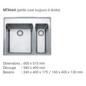 EVIER 1 CUVE 1/2 MYTHOS INOX MTX660 FRANKÉ