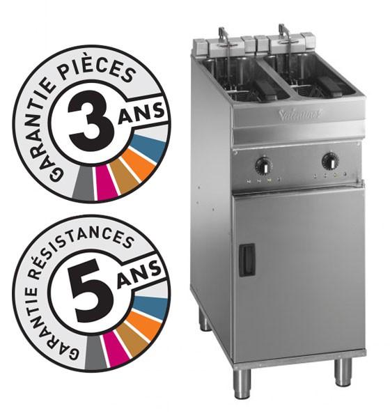 Friteuse électrique sur coffre - 2x 7-8 litres - Valentine EVO2200T - haute performance et rendement 52-64 kg/h_0