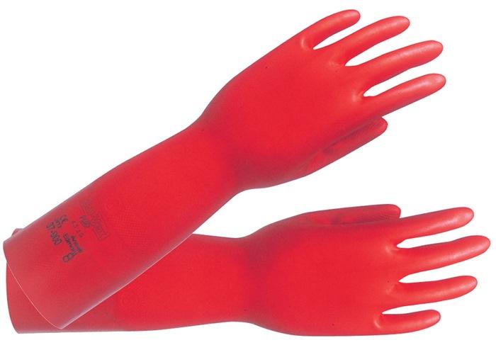 Gant de protection chimique AlphaTec Sol-Vex 37-900 taille 8 rouge - EN 388, EN 374, ISO 9001 - Catégorie EPI III - ANSELL_0