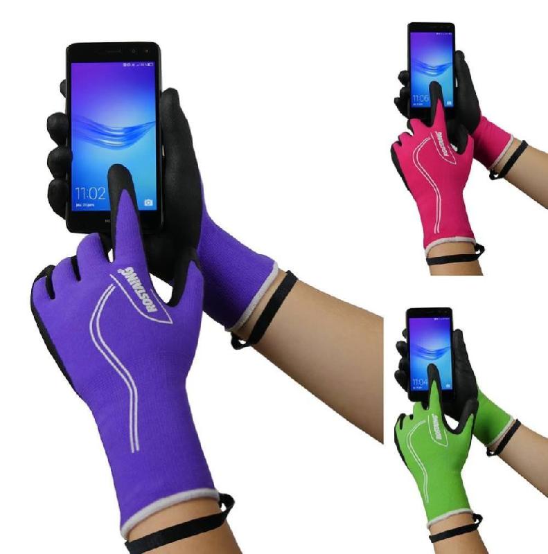 Gants de manutention jardin et bricolage ROSTAING - MAXFEEL tactiles - Fushia, violet ou vert - Taille 7/S_0
