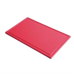 Gastro M Planche à découper avec rainure à jus GN1/1 rouge - plastique GN337_0