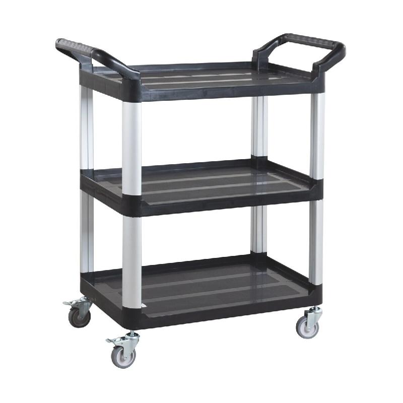 GastroHero Chariot de service en polypropylène petit format avec roulettes, 3 niveaux, 87 x 43 x 94 cm - plastique YK-ST049_0