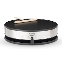 H.Koenig Krep29 Crêpière Électrique 1300W, Diamètre 33 cm, Idéale pour Crêpes et Pancakes - noir inox 3760124954357_0