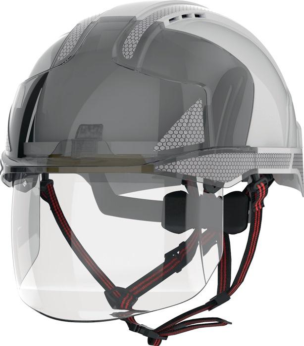 Casque de chantier industriel EVO® VISTAshield® Dualswitch™ jaune/transparent fumé - ABS - EN 397, EN 50365, EN 12492 - JSP_0