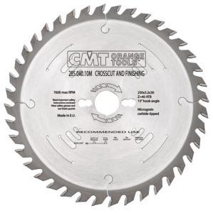 LAME CIRCULAIRE CMT POUR COUPES DE PRÉCISION  - DIAMÈTRE 250MM - ALÉSAGE 30MM - 80 DENTS ALTERNÉES - EP 3,2/2,2 - CMT ORANGE TOOLS