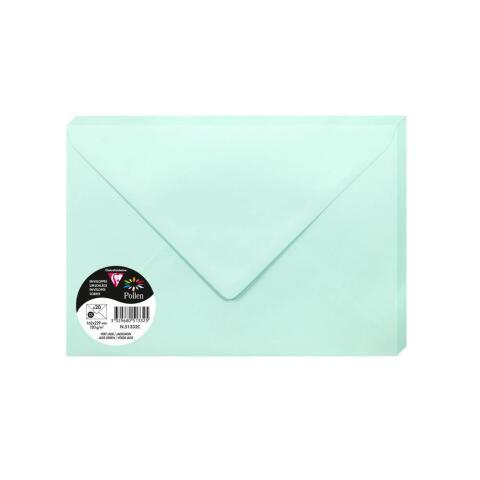 LOT DE 2 - PAQUET DE 20 ENVELOPPES POLLEN 162X229MM 120G/M² - VERT JADE