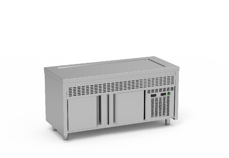 Meuble plaque froide 1200x700x850 - Réserve 3GN1/1 - SPFR-120 - Gaz réfrigérant R290_0