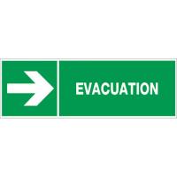 PANNEAU ÉVACUATION À DROITE