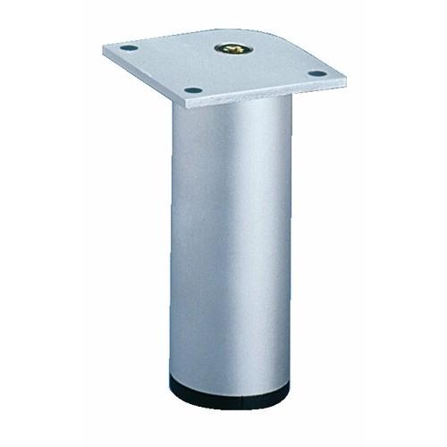 PIED DE MEUBLE ALUMINIUM ROND-H120MM-ARGENT ANODISÉ HETTICH