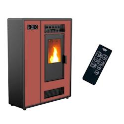 Poêle à granulés Air Slim Astral 12,2 kW Bordeaux Sannover - Astral12Bord_0