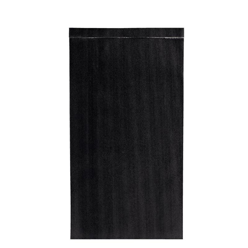 Pochettes cadeaux kraft vergé noir 17+7x35cm - par 250 - Emballage rapide et facile_0