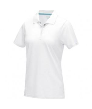 POLO GRAPHITE BIO GOTS MANCHES COURTES FEMME BLANC - GOODIES ÉCOLOGIQUES