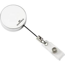 Porte-badges DURABLE Chrome Mécanisme de déroulement Argent 10 pièces - argenté 822523_0