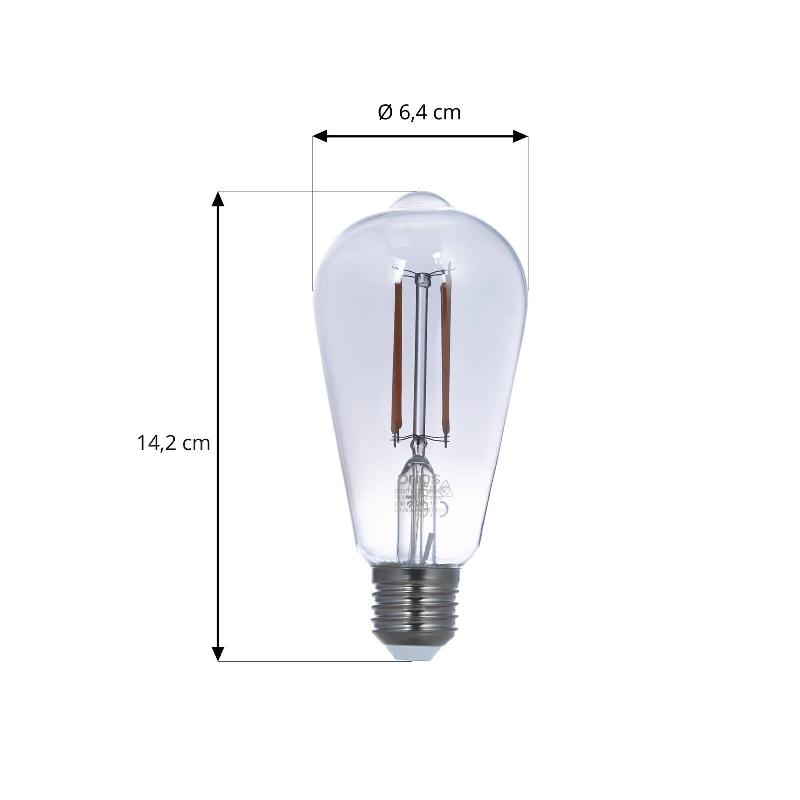 LUUMR SMART LED FILAMENT E27 ST64 GRIS FUMÉ 4,9W TUYA WLAN