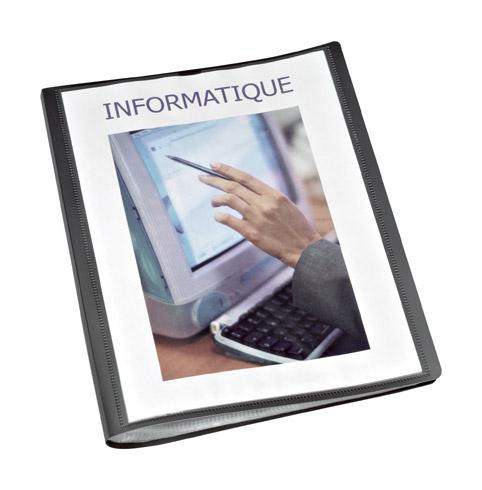 LOT DE 2 - PROTÈGE-DOCUMENTS PERSONNALISABLE VIQUEL - ESSENTIEL RECYCLE - POLYPROPYLÈNE OPAQUE A4 40 POCHETTES - 80 VUES BLEU