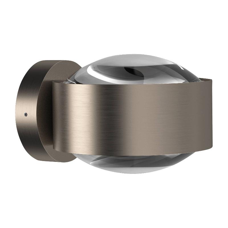 TOP LIGHT PUK MAXX WALL, LED, LENTILLES TRANSPARENTES, NICKEL MAT