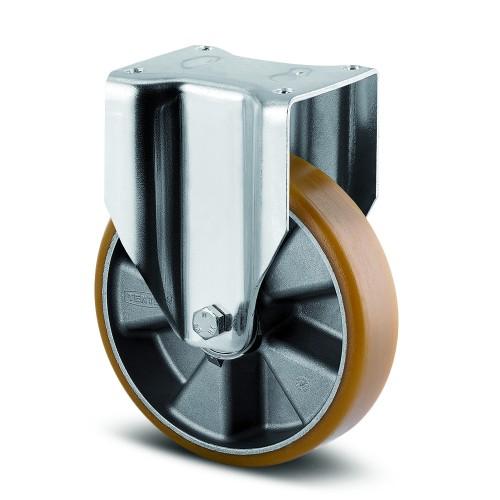 ROULETTE FIXE À PLATINE 137X105 MM - CHARGES LOURDES - Ø 160 MM - DELTA TENTE